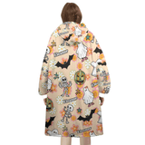 Personalized Disco Retro Halloween Snug Oversized Wearable Hoodie Blanket