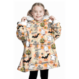 Personalized Disco Retro Halloween Snug Oversized Wearable Hoodie Blanket