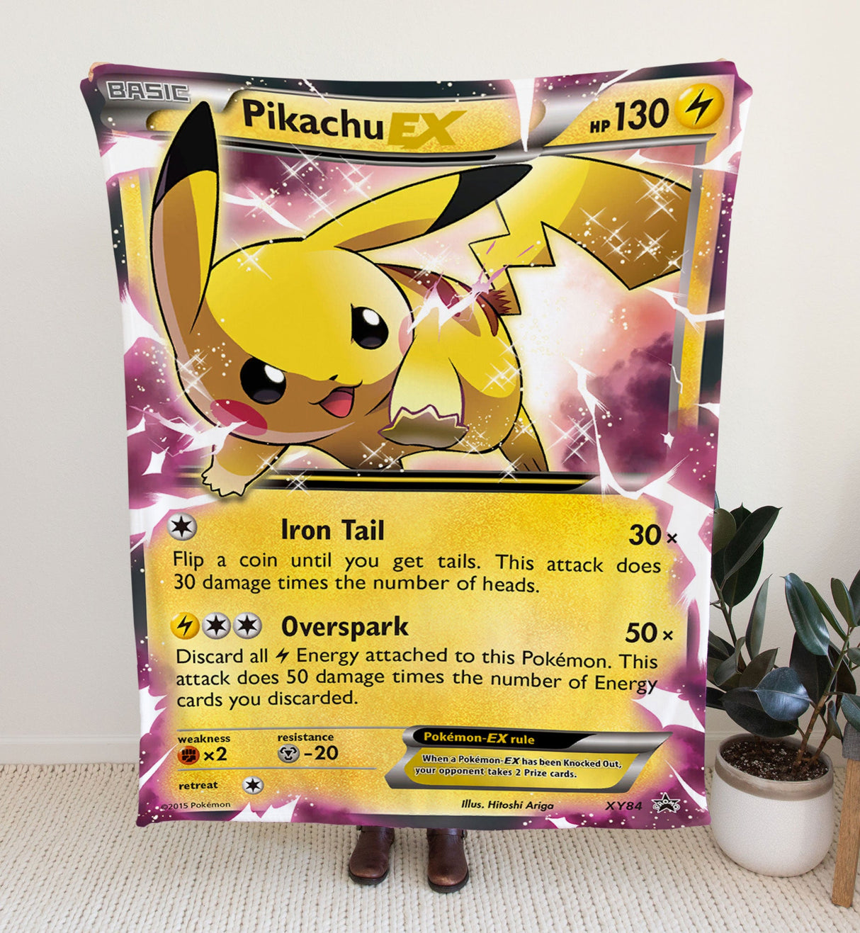 Custom Pikachu EX XY Series Blanket