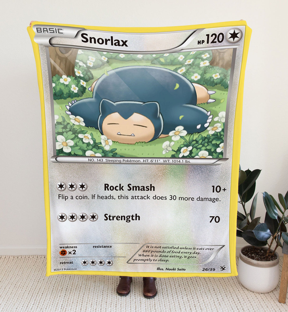 Custom Snorlax XY Series Blanket