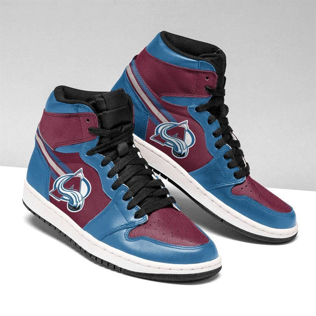 Custom Personalizable Colorado Avalanche Nhl Hi-Top JD1 Shoes Sport Sneaker Boots Shoes-Shoes