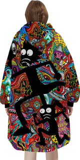 Custom Personalized Halloween Snug Oversized Wearable Hoodie Blanket