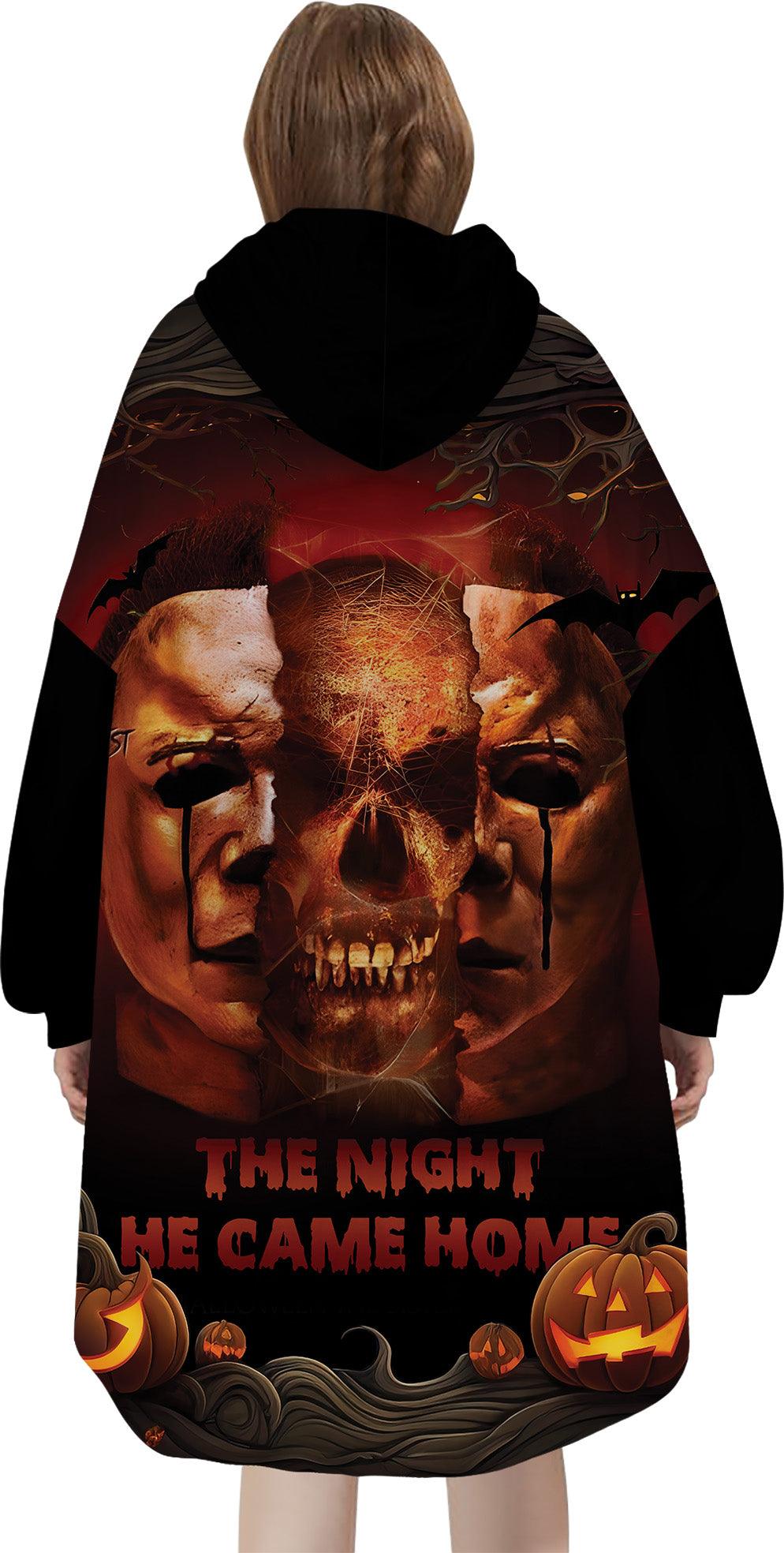 Custom Personalized Halloween Snug Oversized Wearable Hoodie Blanket