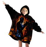 Custom Personalized Halloween Snug Oversized Wearable Hoodie Blanket