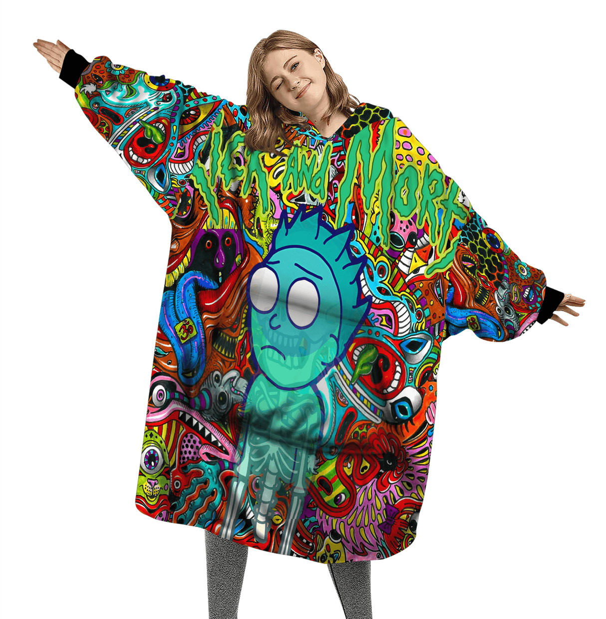 Custom Personalized Halloween Snug Oversized Wearable Hoodie Blanket