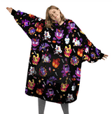 Custom Personalized Halloween Snug Oversized Wearable Hoodie Blanket