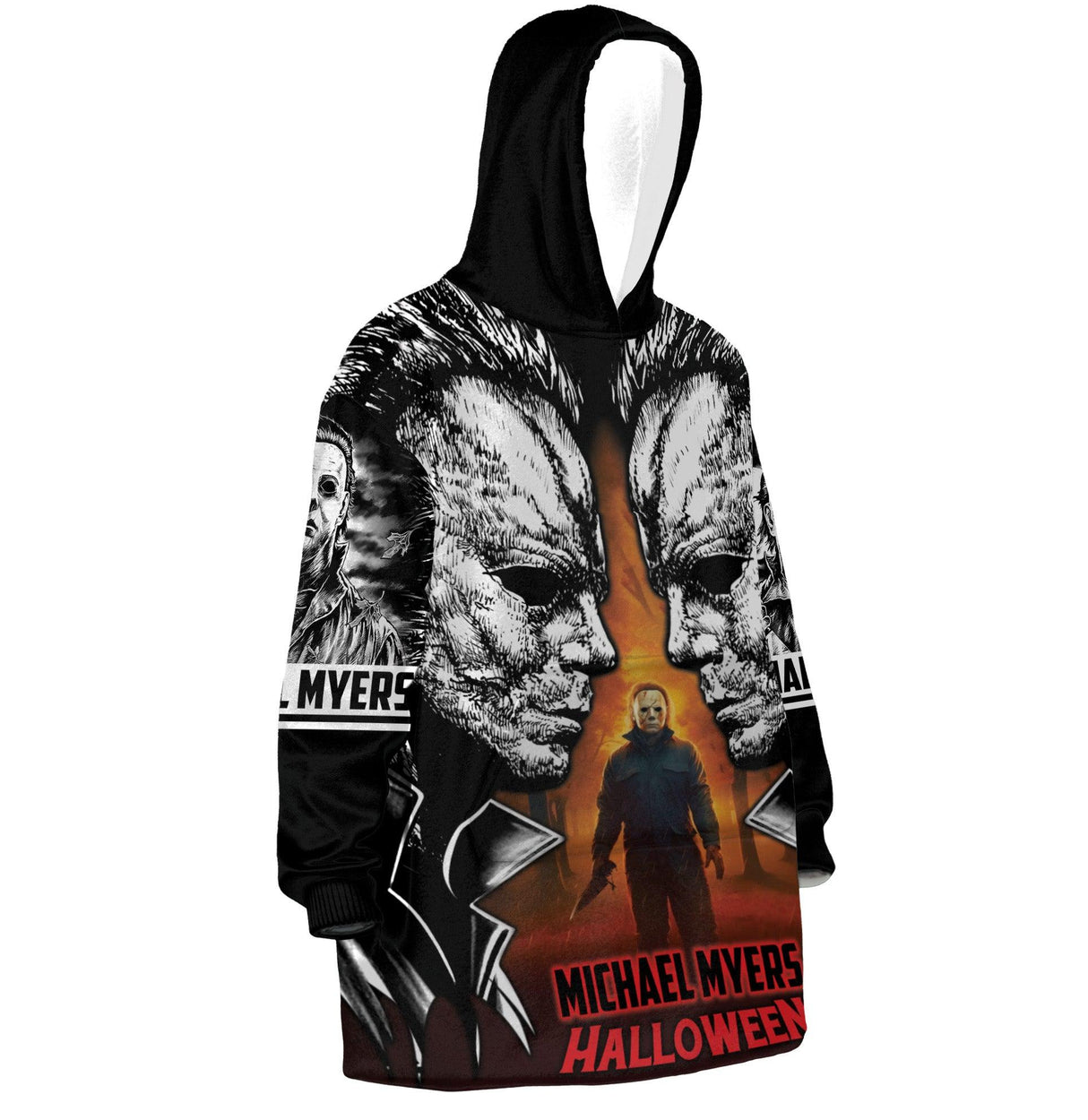 Custom Personalized Halloween Snug Oversized Wearable Hoodie Blanket