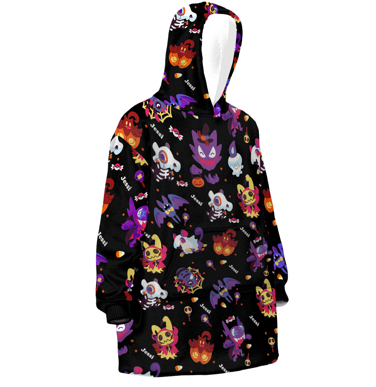 Custom Personalized Halloween Snug Oversized Wearable Hoodie Blanket