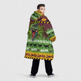 Personalized Jujrassic Park Christmas Dinosaur Snug Oversized Wearable Hoodie Blanket