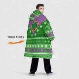 Personalized Incredible Green Huge Superhero Snug Oversized Wearable Hoodie Blanket