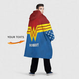 Personalized Wonderful Woman Snug Oversized Wearable Hoodie Blanket