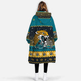 Personalized Jacksonville Football Snug Oversized Wearable Hoodie Blanket