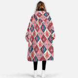 Personalized Scandinavian Whimsical Christmas Snug Oversized Wearable Hoodie Blanket