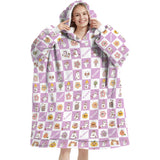 Personalized Groovy Retro Halloween Snug Oversized Wearable Hoodie Blanket