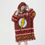 Personalized Fast Flash Snug Oversized Wearable Hoodie Blanket