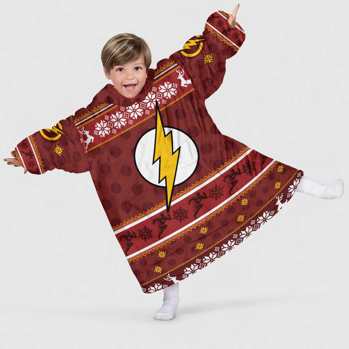 Personalized Fast Flash Snug Oversized Wearable Hoodie Blanket