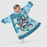 Personalized Anime Cartoon Haku Chihiro Snug Oversized Wearable Hoodie Blanket