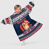 Personalized Dogs Lover Christmas Snug Oversized Wearable Hoodie Blanket