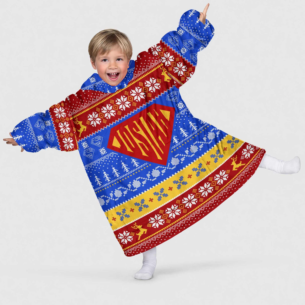 Personalized Super Heroes Snug Oversized Wearable Hoodie Blanket