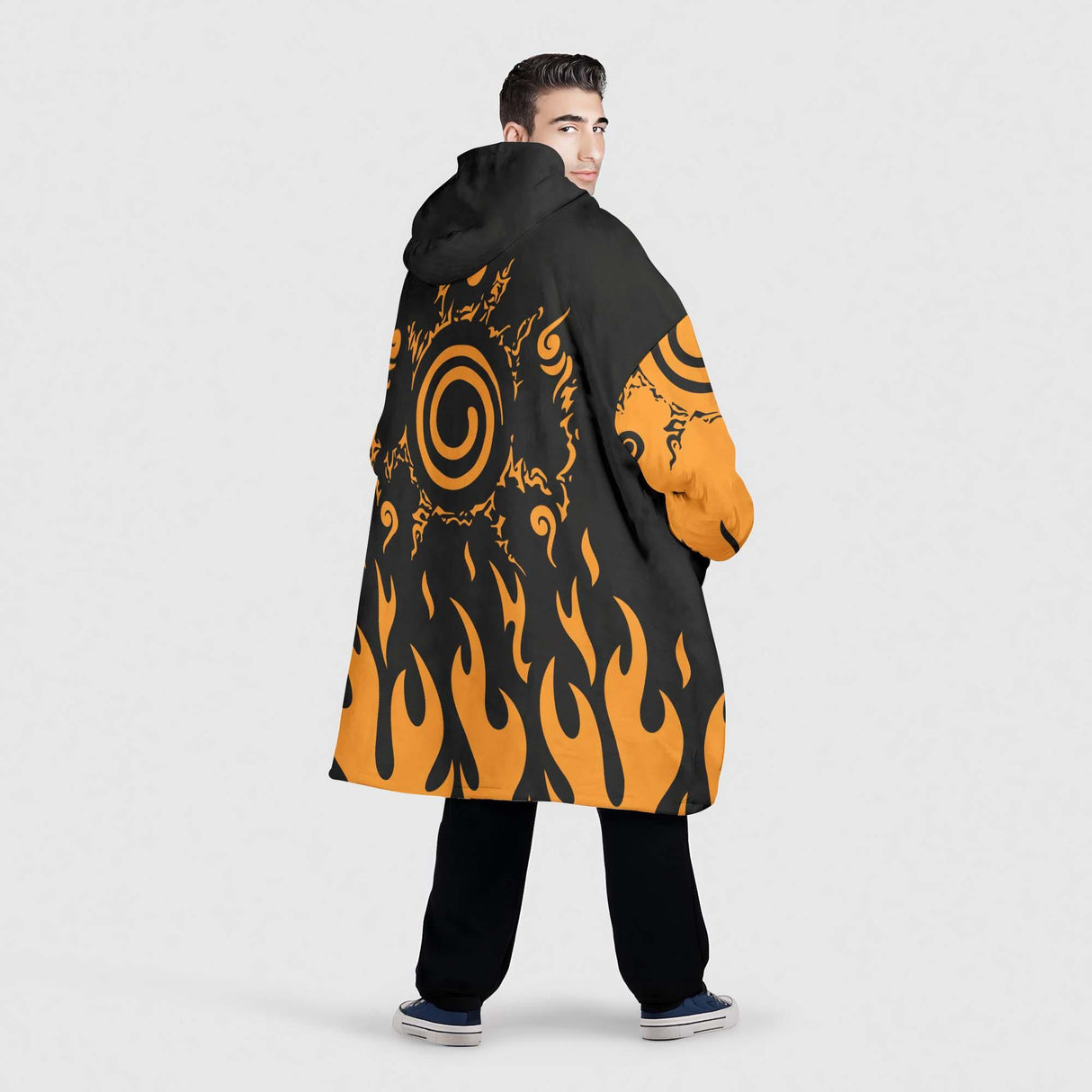 Custom Personalized Anime Snug Oversized Wearable Hoodie Blanket