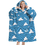 Custom Personalized Anime Snug Oversized Wearable Hoodie Blanket