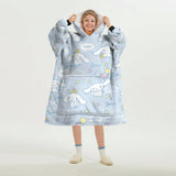 Custom Personalized Anime Snug Oversized Wearable Hoodie Blanket