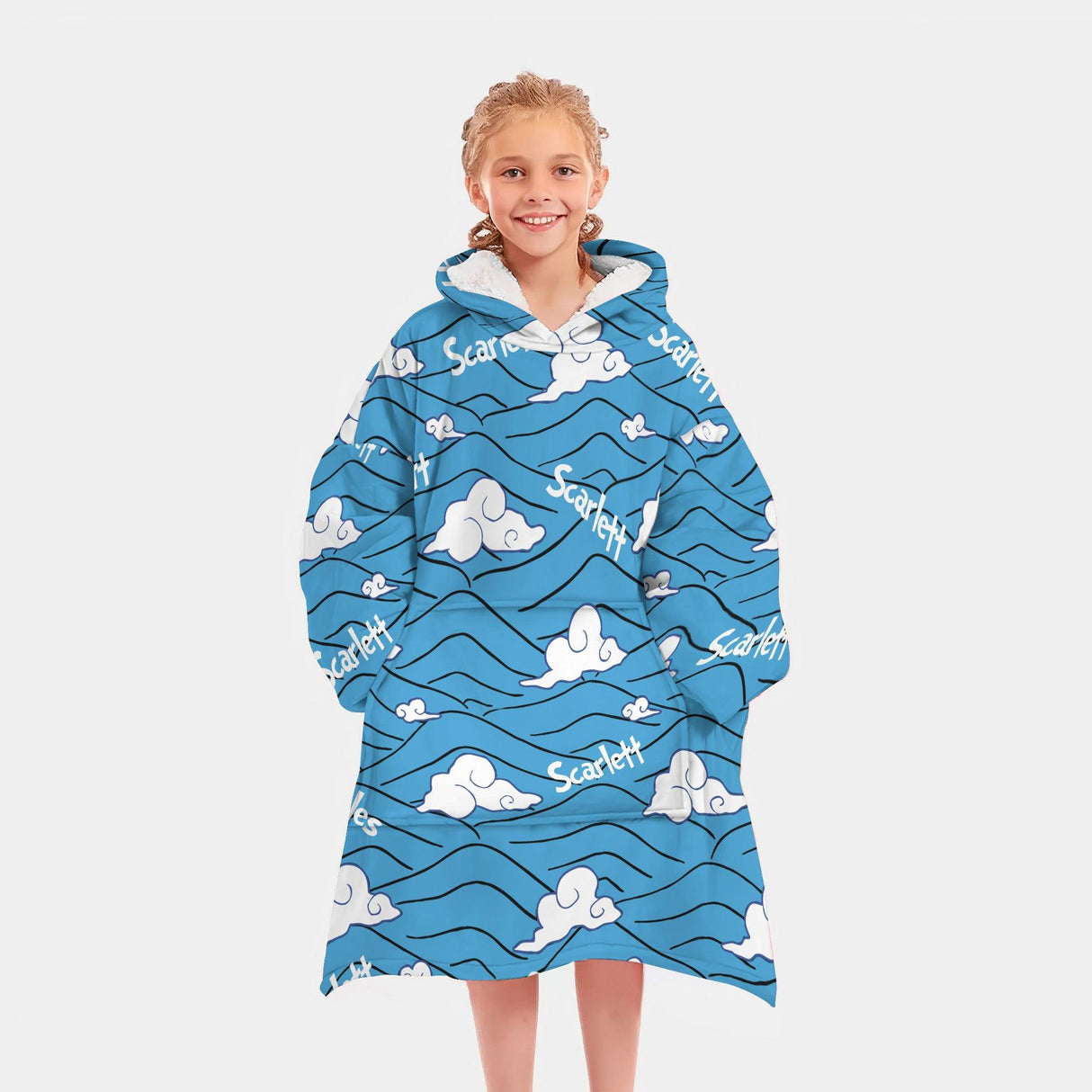 Custom Personalized Anime Snug Oversized Wearable Hoodie Blanket