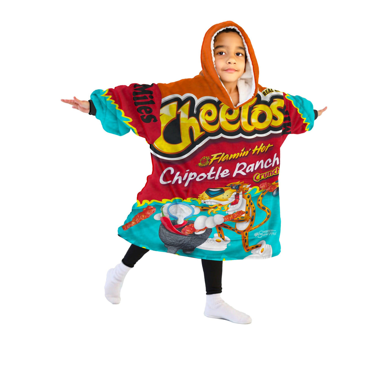 Custom Personalized American Snack Snug Oversized Wearable Hoodie Blanket