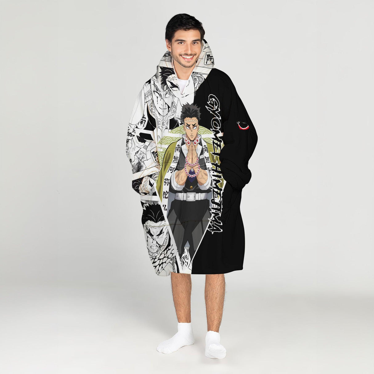 Custom Personalized Anime Snug Oversized Wearable Hoodie Blanket