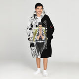 Custom Personalized Anime Snug Oversized Wearable Hoodie Blanket