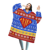 Personalized Super Heroes Snug Oversized Wearable Hoodie Blanket