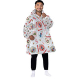 Personalized Stitchy Christmas Snug Oversized Wearable Hoodie Blanket