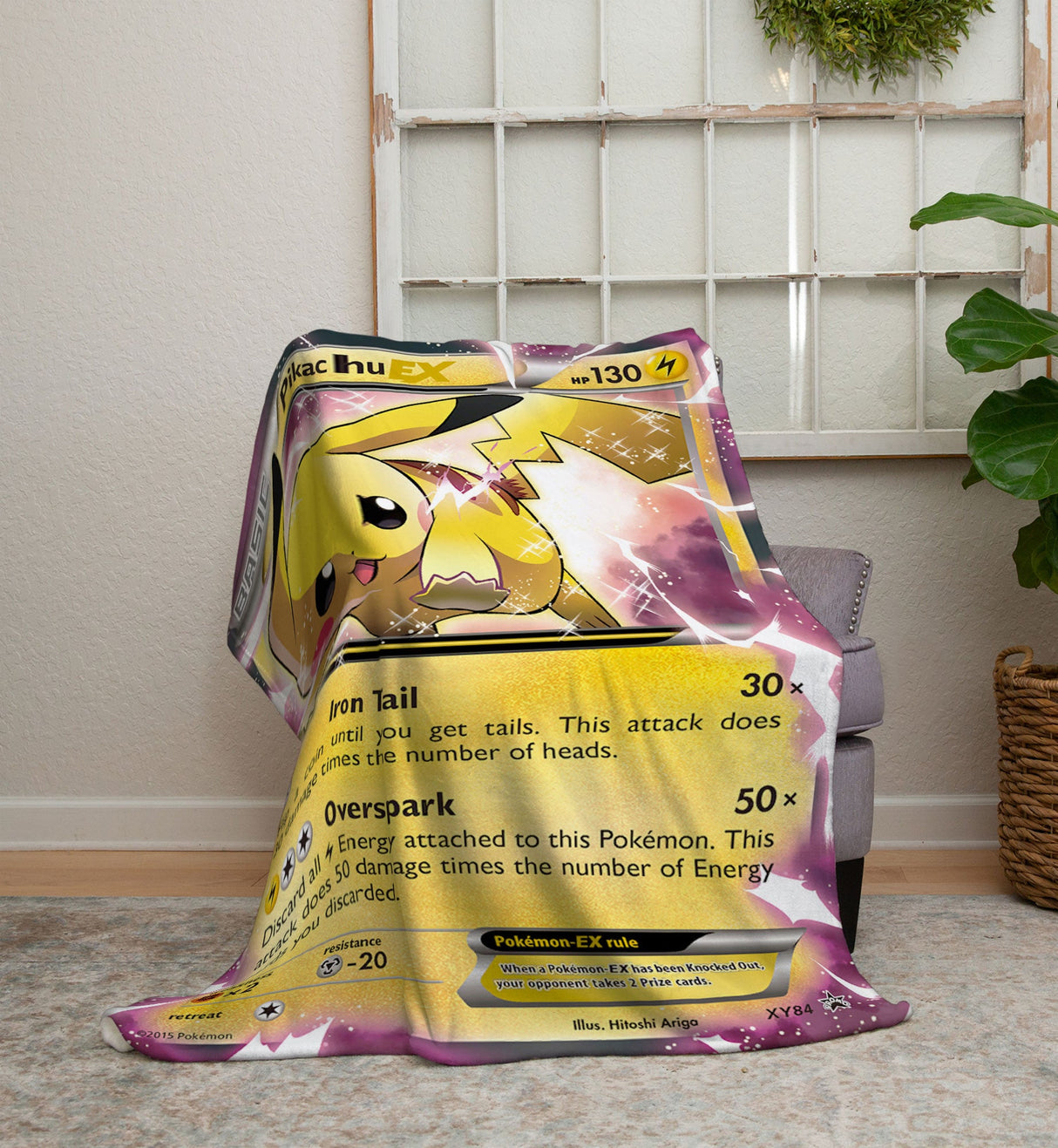 Custom Pikachu EX XY Series Blanket