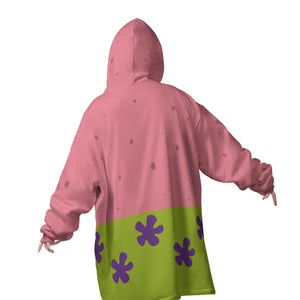 Personalized Snug Oversized Sherpa Wearable Patrick Spongebob Squarepants Hoodie Blanket