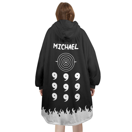 Personalized Snug Oversized Sherpa Wearable Sage of 6 Paths Naruto Hoodie Blanket