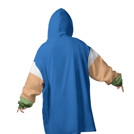 Personalized Snug Oversized Sherpa Wearable Satoshi - Ash Ketchum PK Hoodie Blanket