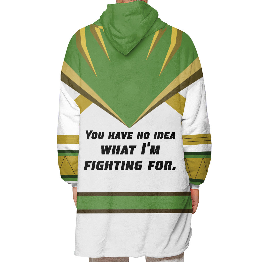 Personalized Snug Oversized Sherpa Wearable Mighty Morphin Power Rangers Hoodie Blanket