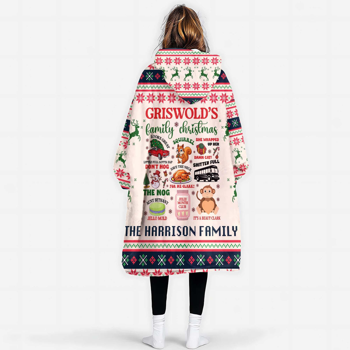 Personalized Griswold's Family Christmas Snug Oversized Wearable Hoodie Blanket