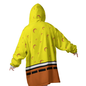 Personalized Snug Oversized Sherpa Wearable SpongeBob Squarepant Hoodie Blanket