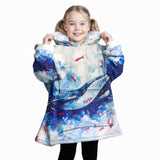 Personalized Gigantic Whale Snug Oversized Wearable Hoodie Blanket