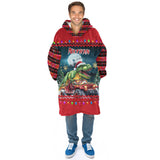 Personalized Christmas Monster Truck Snug Oversized Wearable Hoodie Blanket