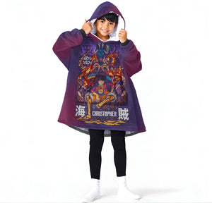 Personalized Snug Oversized Sherpa Wearable Pirate Piece Boy Hoodie Blanket