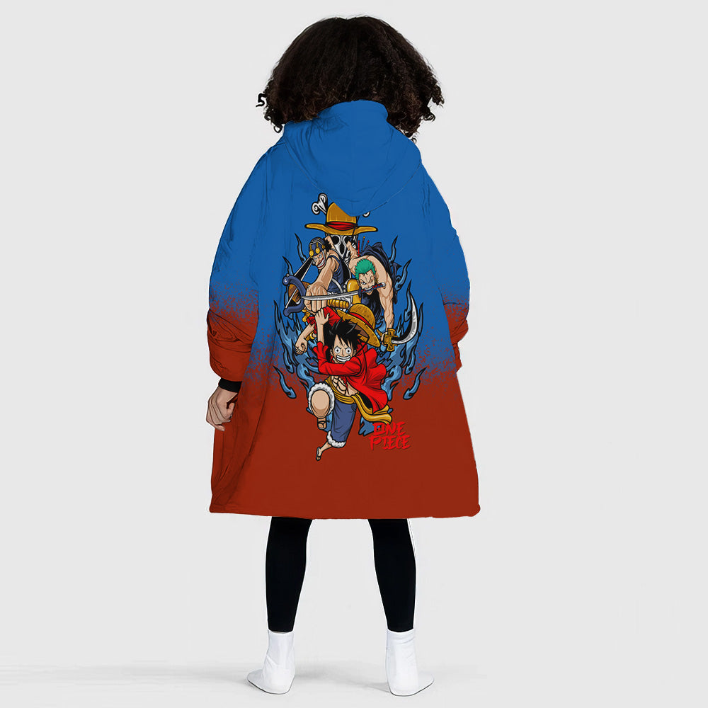 Personalized Snug Oversized Sherpa Wearable Pirate Boy Hoodie Blanket