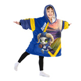 Personalized Los Angeles Football Snug Oversized Wearable Hoodie Blanket