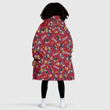 Personalized Atlanta Football Snug Oversized Wearable Hoodie Blanket