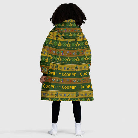 Personalized Link Adventure Zelda Snug Oversized Wearable Hoodie Blanket