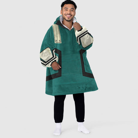 Personalized Snug Oversized Sherpa Wearable Midoriya Izuku - My Hero Academia Hoodie Blanket