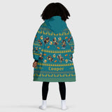 Personalized Jacksonville Football Snug Oversized Wearable Hoodie Blanket