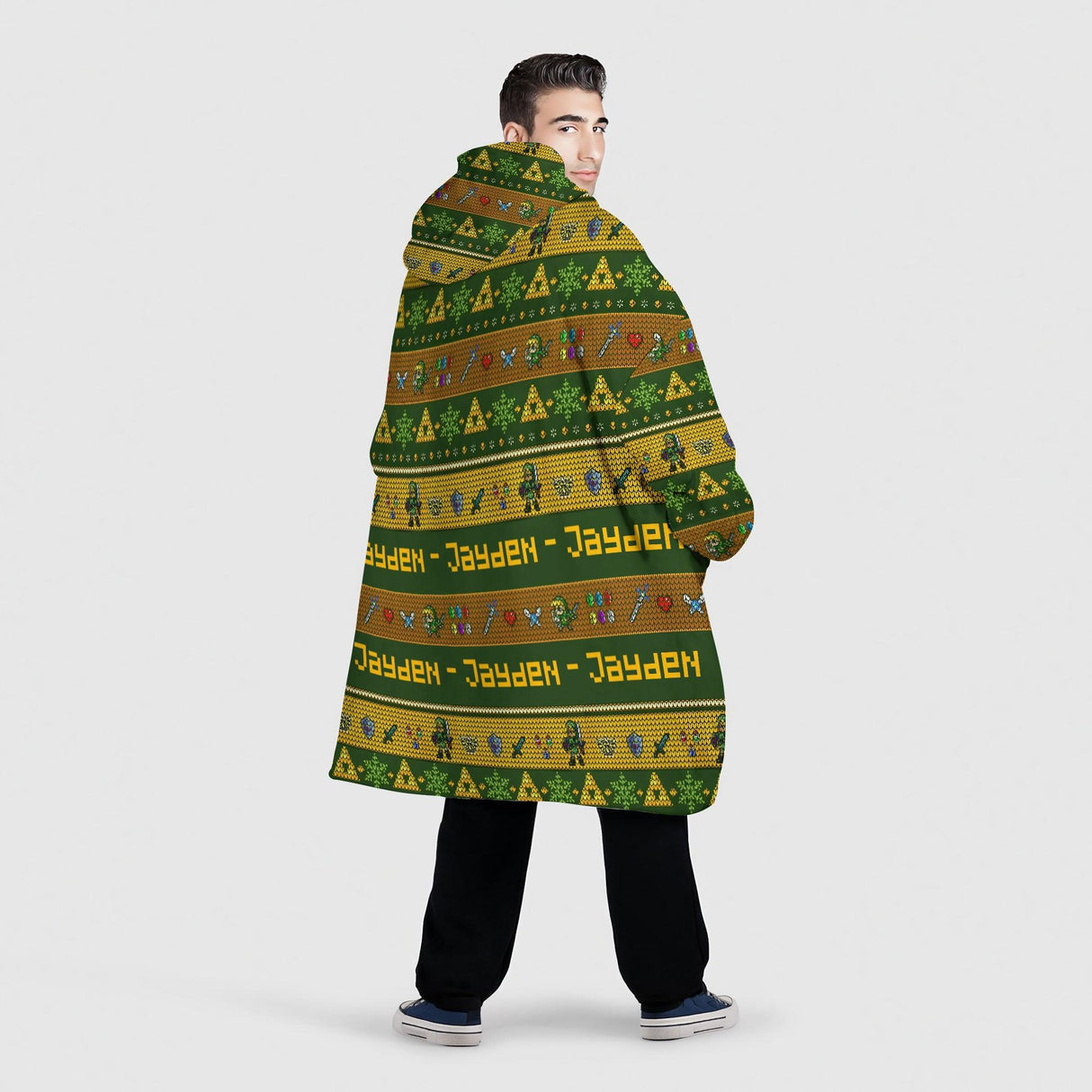 Personalized Link Adventure Zelda Snug Oversized Wearable Hoodie Blanket