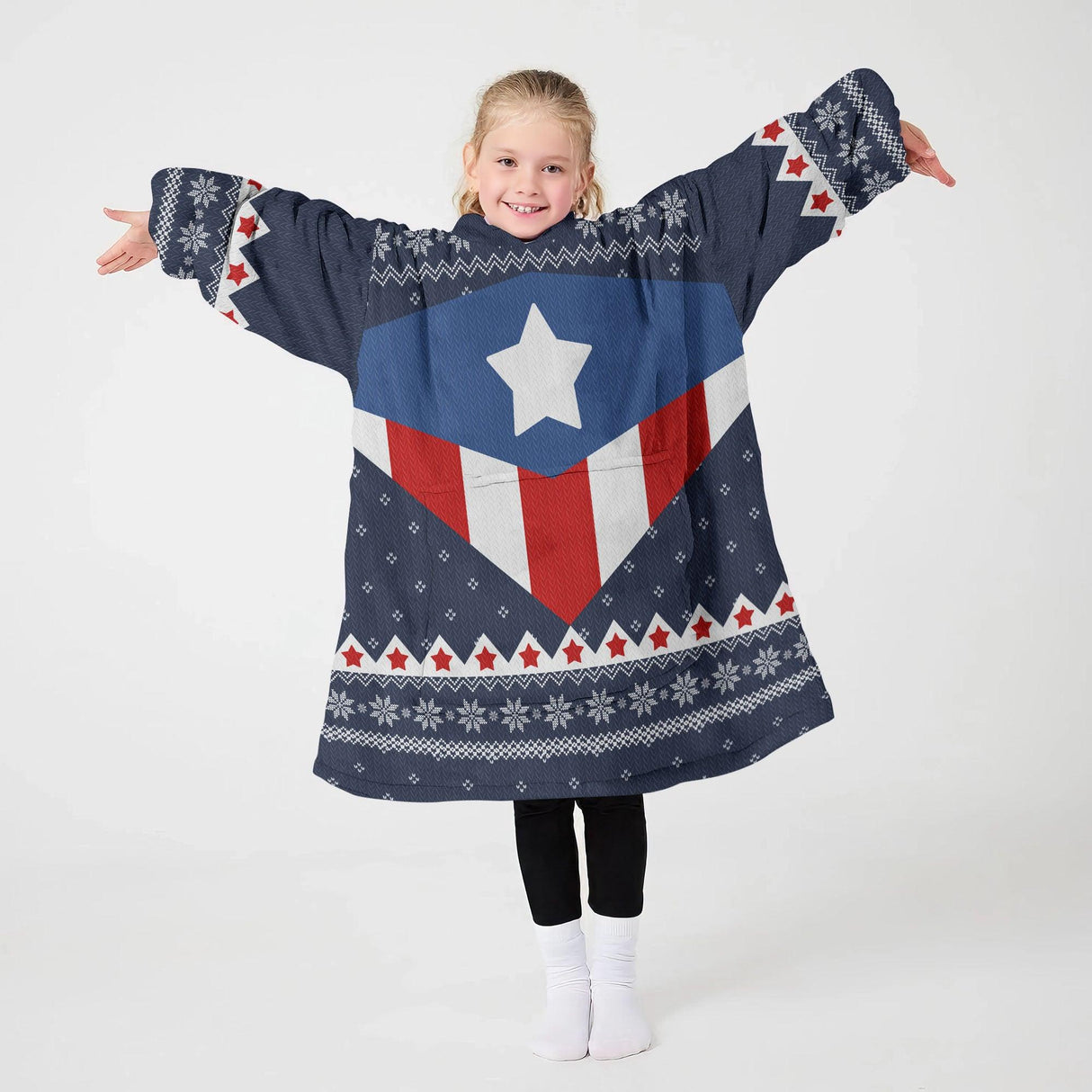 Personalized Super Heroes Snug Oversized Wearable Hoodie Blanket